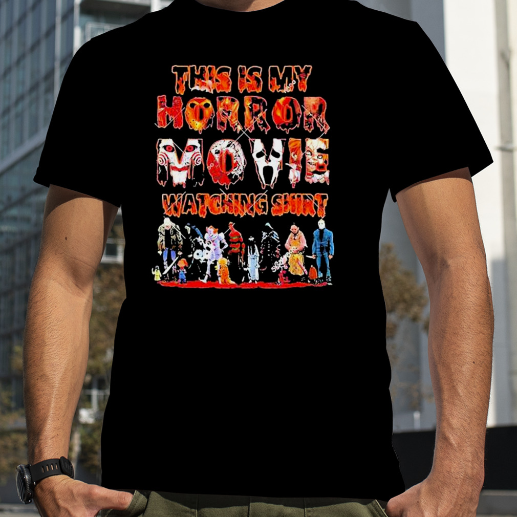 This is my horror movie watching halloween movie characters group 2023 season T-shirt