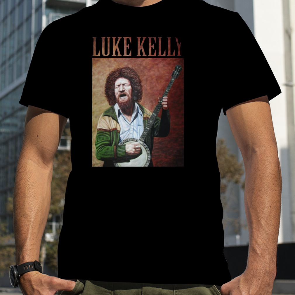 Playing Guitar Luke Kelly shirt
