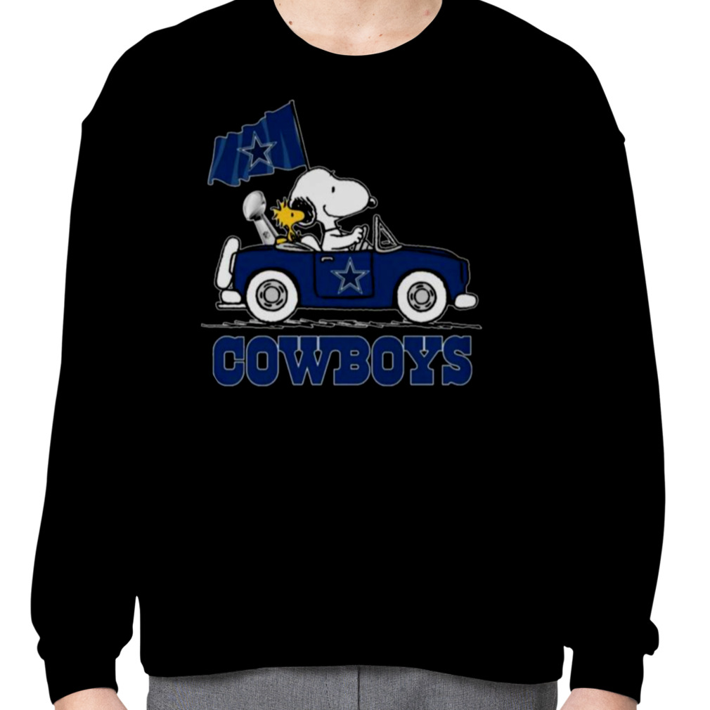 Snoopy And Woodstock Driving Car Dallas Cowboys Shirt