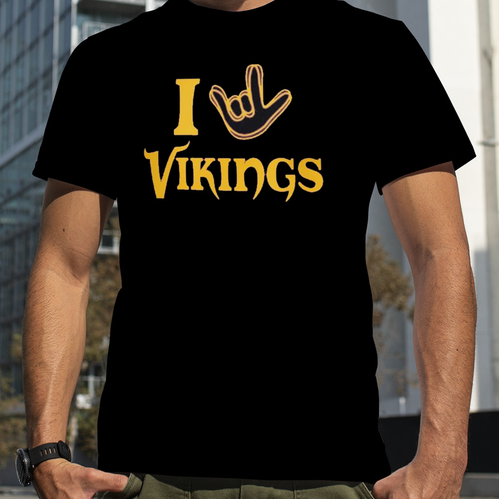 Minnesota Vikings The NFL ASL Collection By Love Sign Tri-Blend Shirt -  Guineashirt Premium ™ LLC