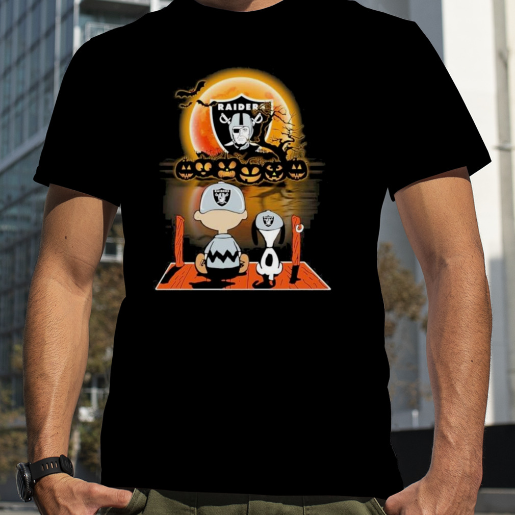 Raiders t shirt Halloween pumpkin skull 