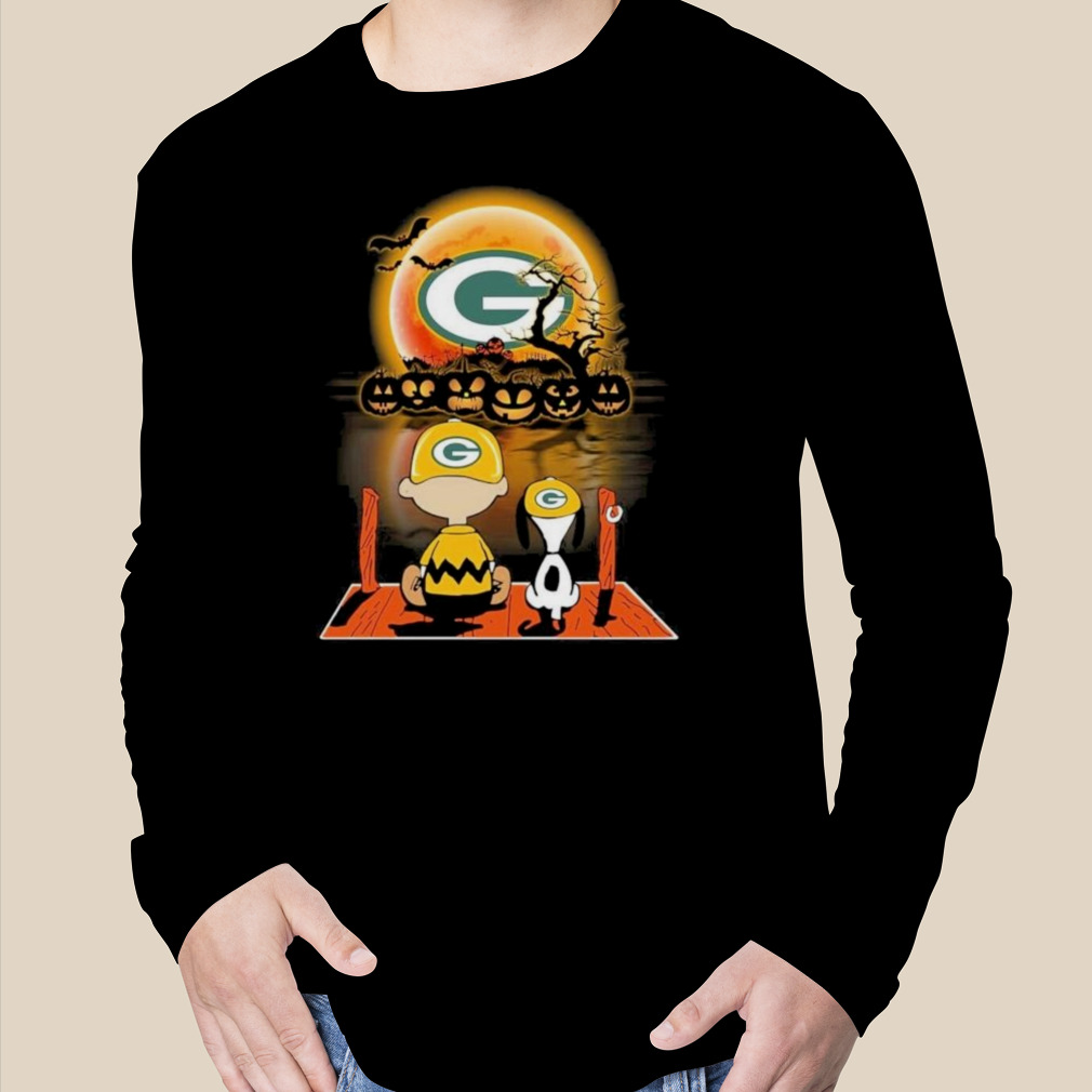 Snoopy Charlie Brown Pumpkin Green Bay Packers Halloween Moon