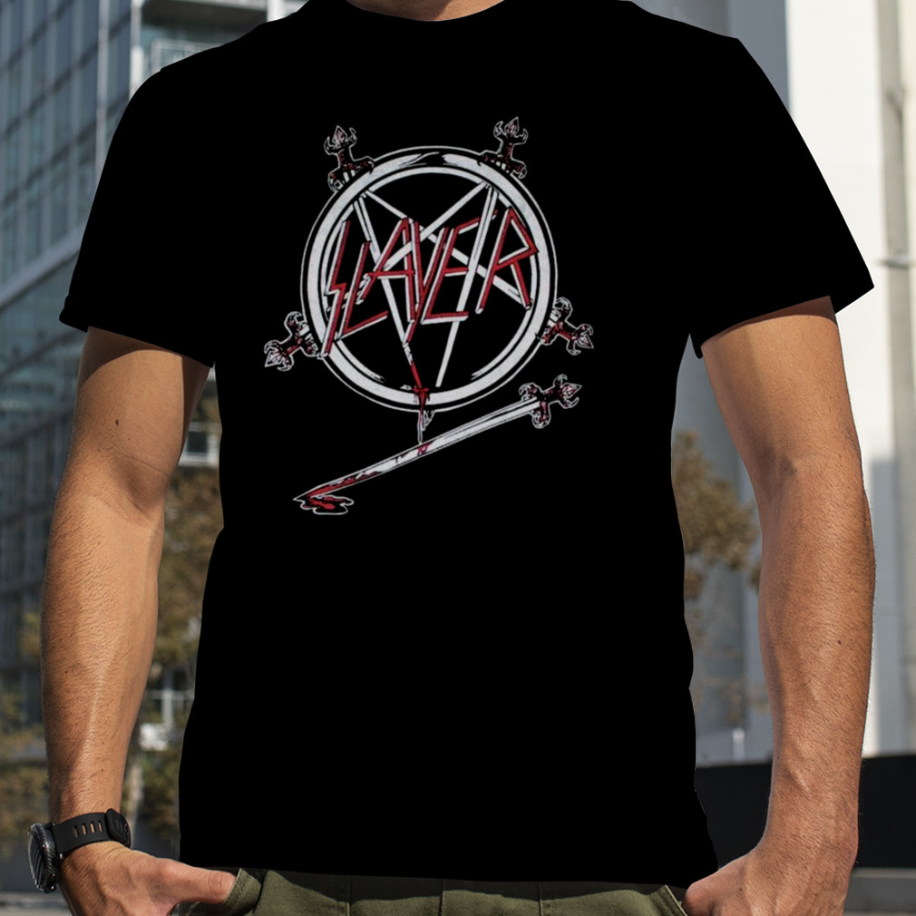 Slayer Swords Pentagram Logo T-shirt