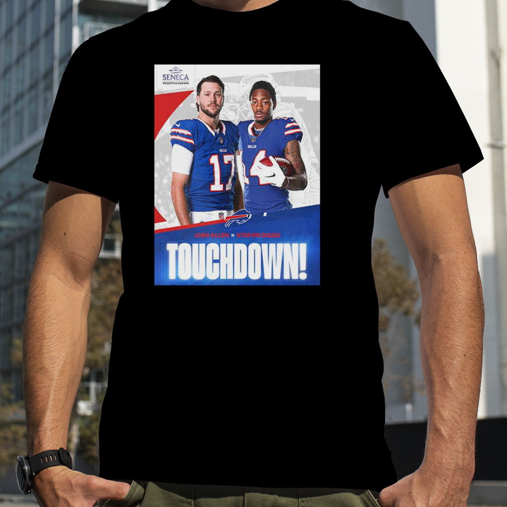 Buffalo Bills Vs New York Jets Touch Down Josh Allen And Stefon Diggs Nfl  2023 Shirt - Peanutstee