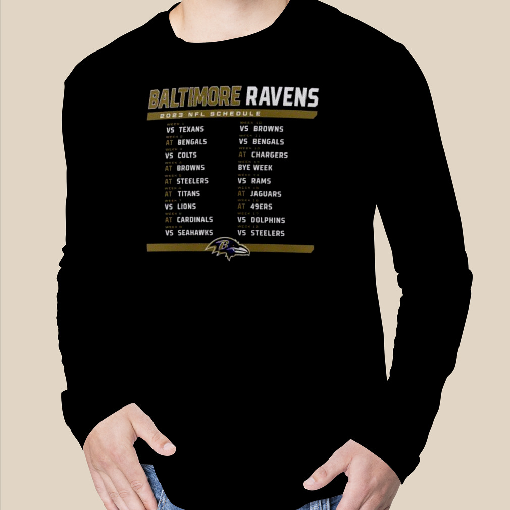 Baltimore Ravens 2023 NFL Schedule Comfort Colors Shirt - Bring