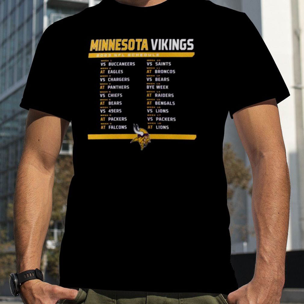 Minnesota Vikings 2023 Nfl Schedule Shirt - Peanutstee