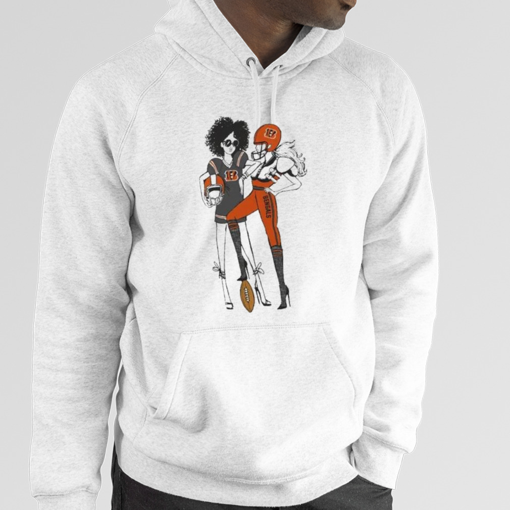 Cincinnati Bengals G-Iii 4Her By Carl Banks White Love Graphic Fitted Hoodie