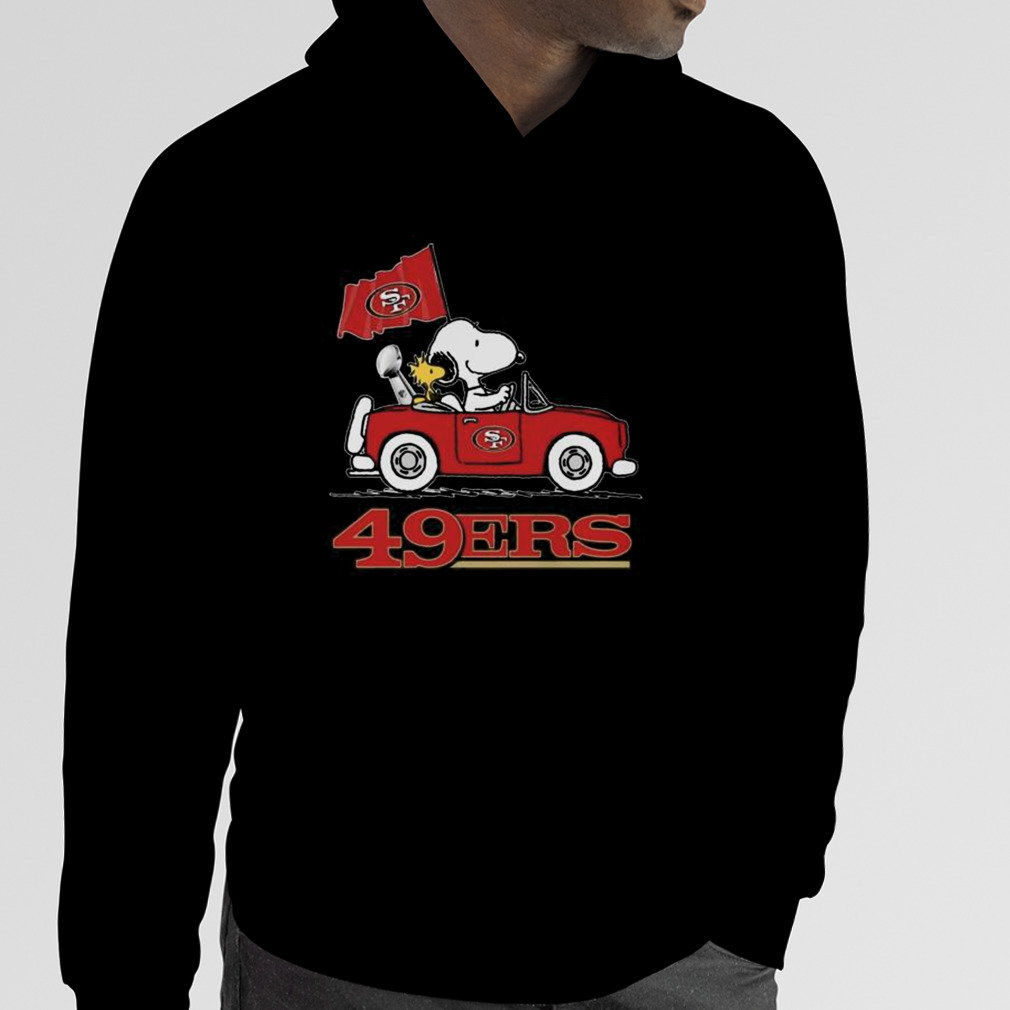 Snoopy And Woodstock San Francisco 49ers Driving Car 2023 shirt