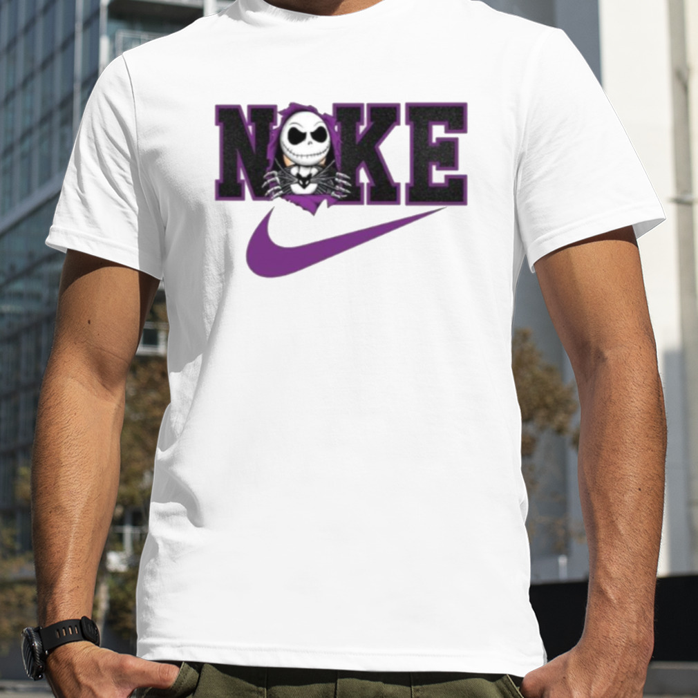 Jack Skellington Nike Logo Nightmare Before Christmas shirt