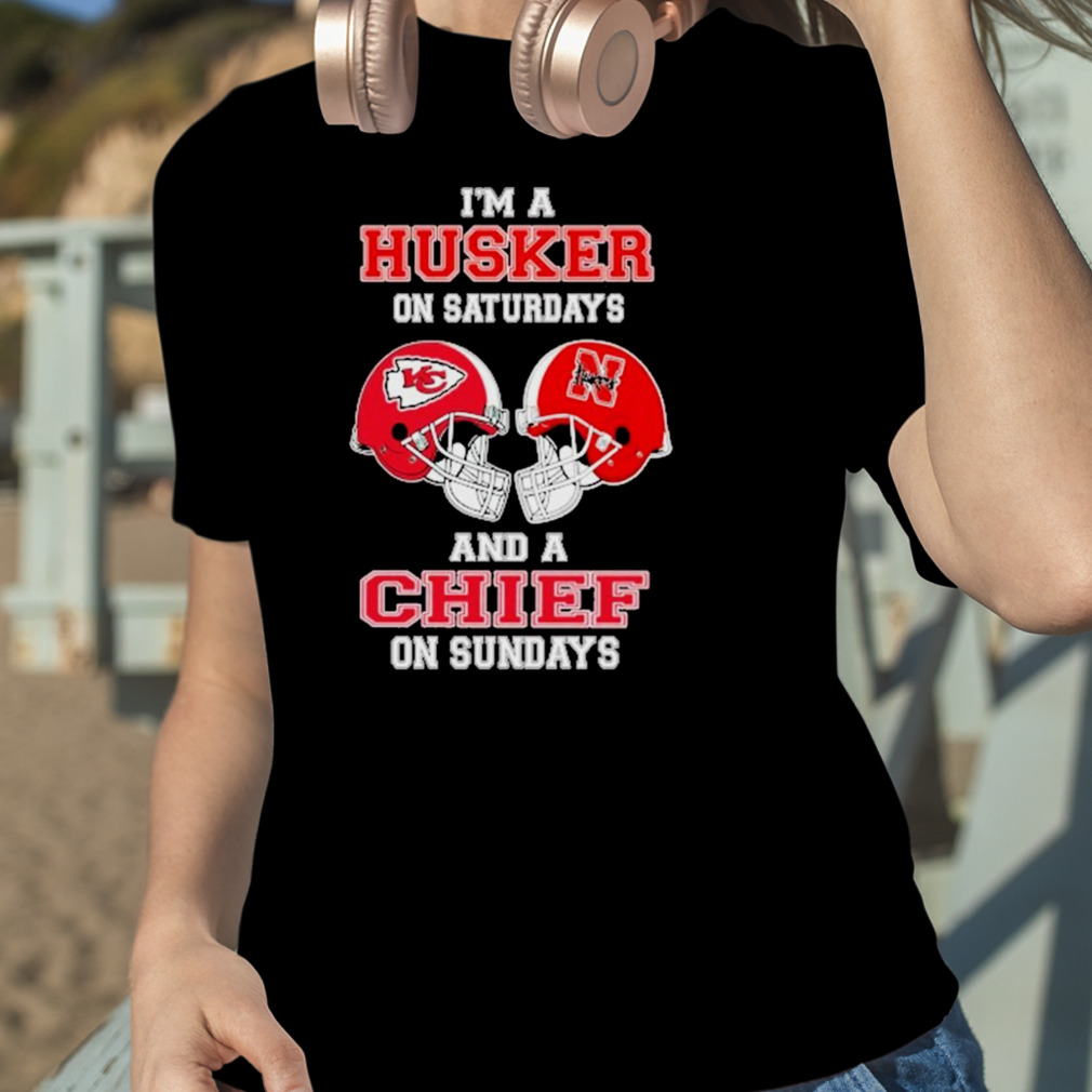 I'm A Huskers On Saturdays And A Chiefs On Sundays Helmet 2023 T Shirt