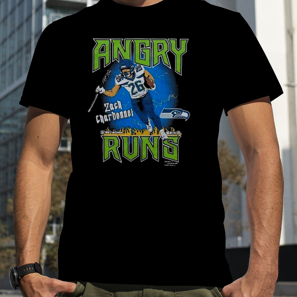 Angry Runs Seahawks Zach Charbonnet Shirt, hoodie, sweater and