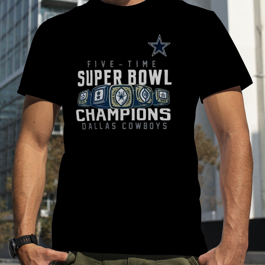 Five Time Super Bowl Champions 23 Dallas Cowboys Shirt - Ink In Action