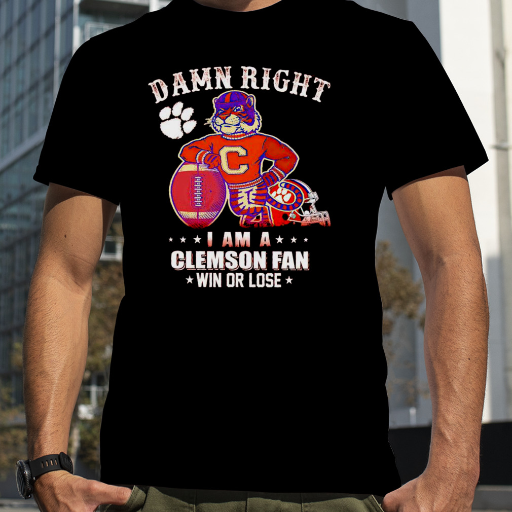 Official detroit Tigers Mascot Damn Right I Am A Tigers Fan Win Or