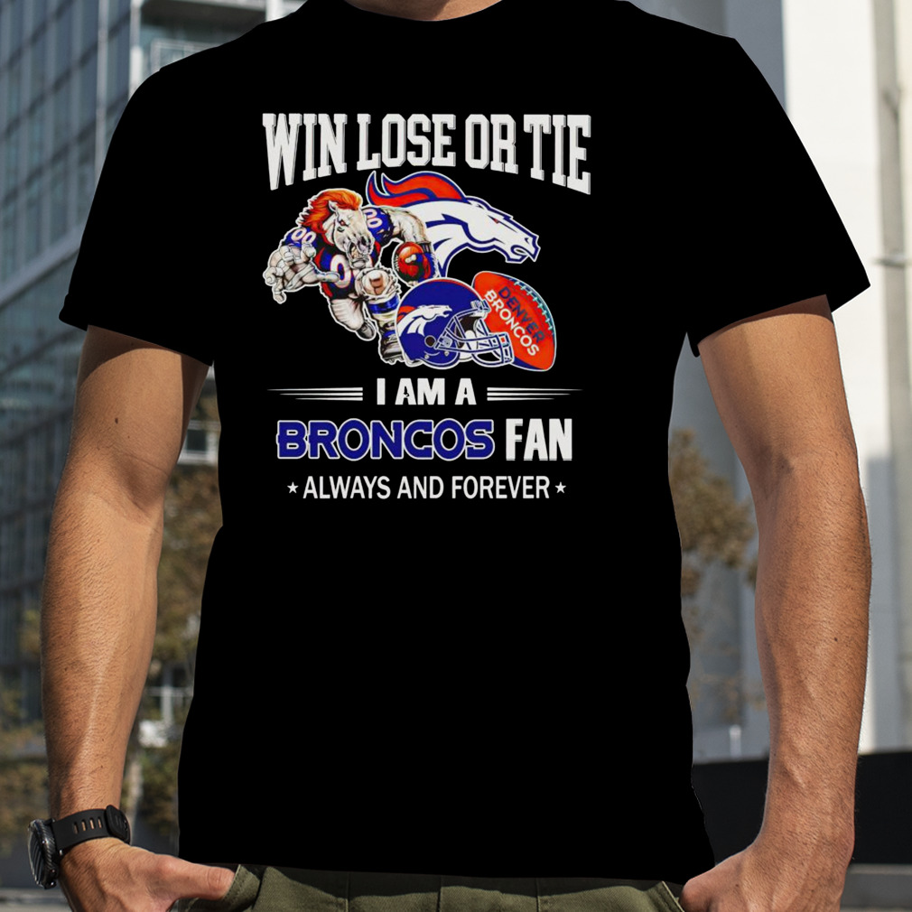 Win Los Or Tide Denver Broncos Fan Till I Die Navy T-Shirt