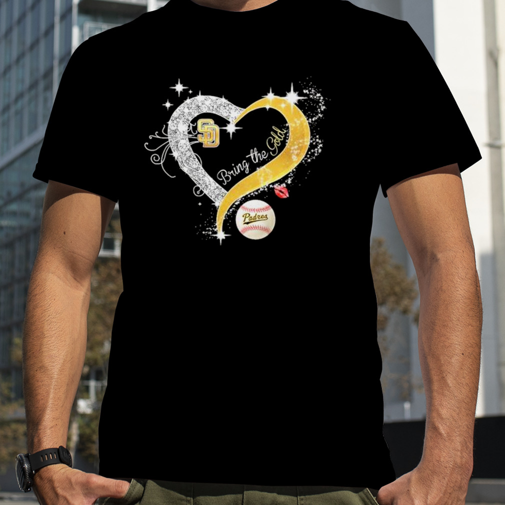 San Diego Padres Bring the Gold Heart love 2023 Shirt