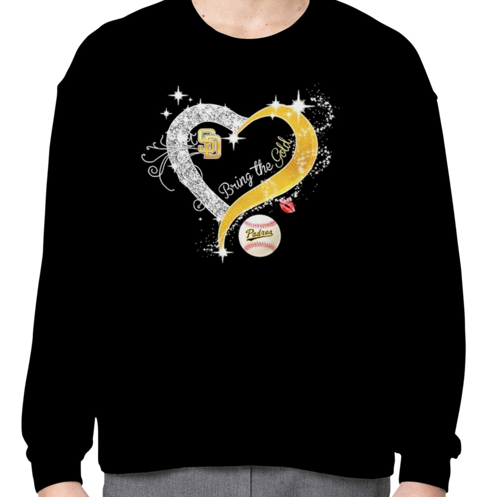 San Diego Padres Bring the Gold Heart love 2023 Shirt