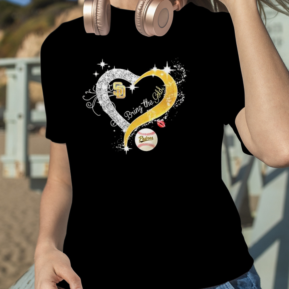 San Diego Padres Bring the Gold Heart love 2023 Shirt