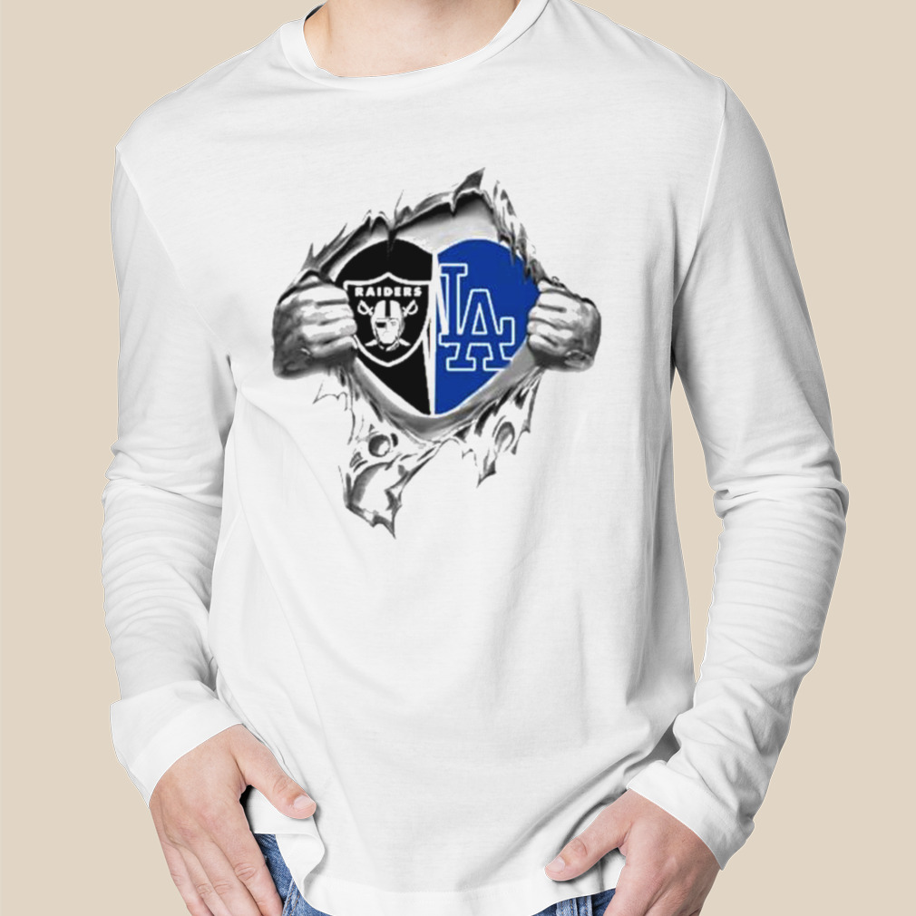 Raiders and Los Angeles Dodgers inside me shirt, hoodie, and sweater