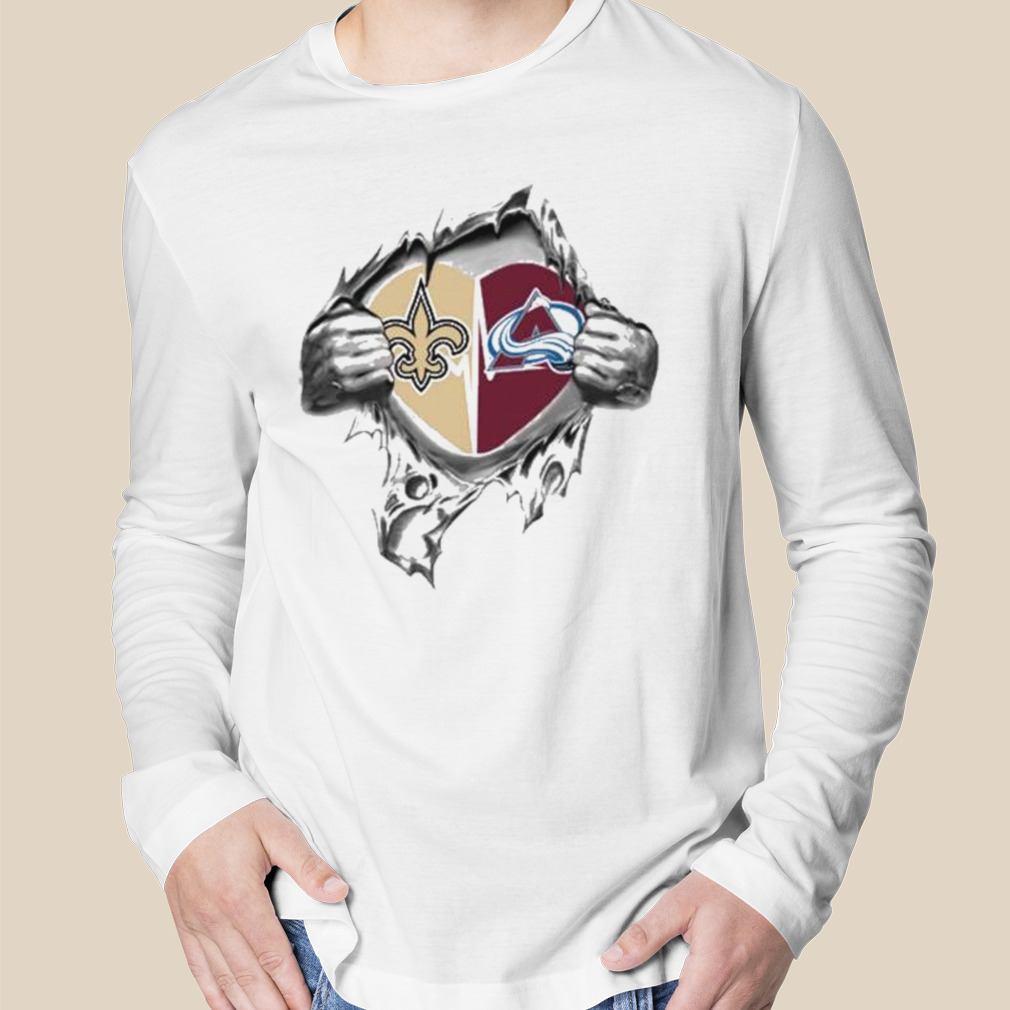 Blood Inside Me New Orlean Saints And Colorado Avalanche 2023 t shirt -  Limotees