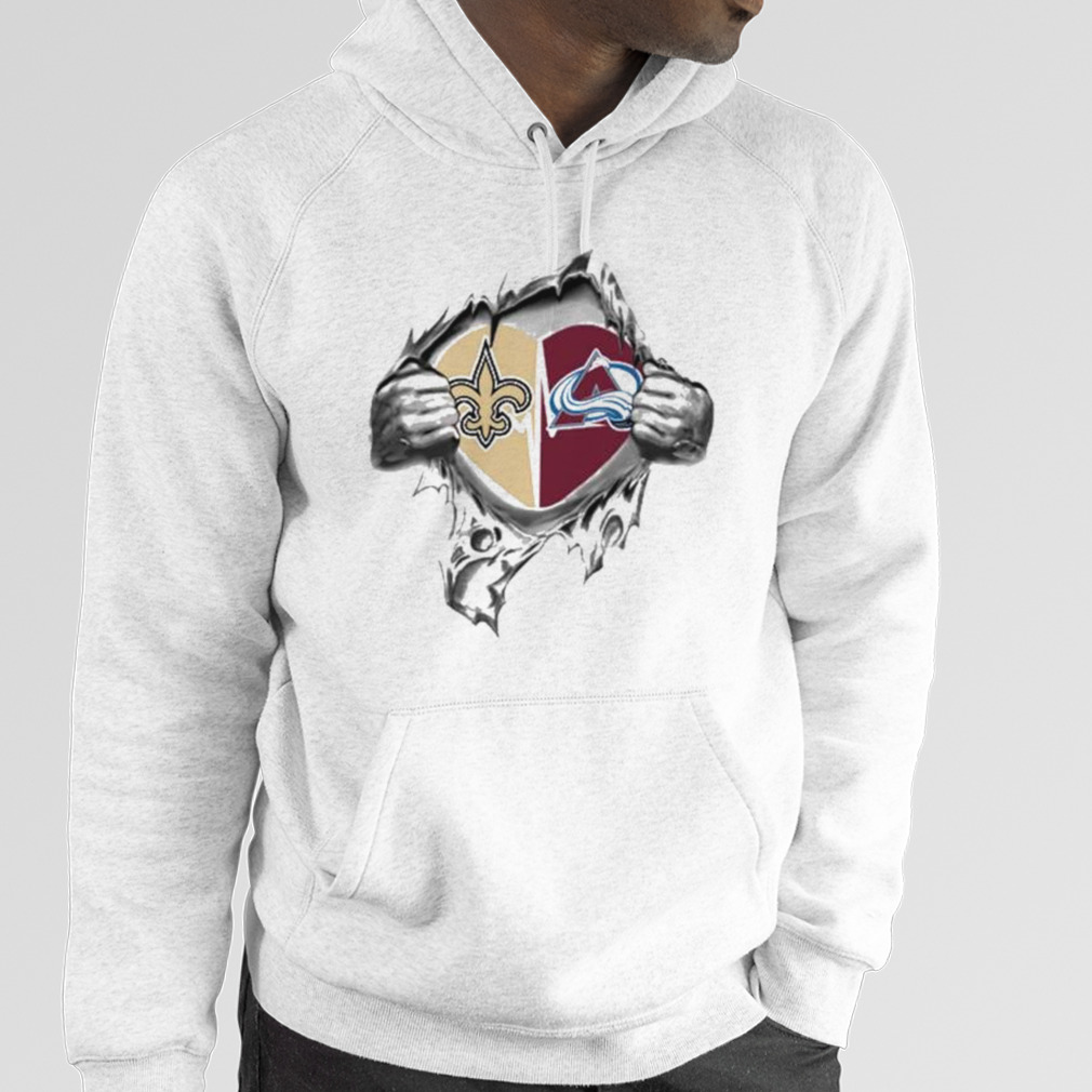 Blood Inside Me New Orlean Saints And Colorado Avalanche 2023 Shirt -  Peanutstee