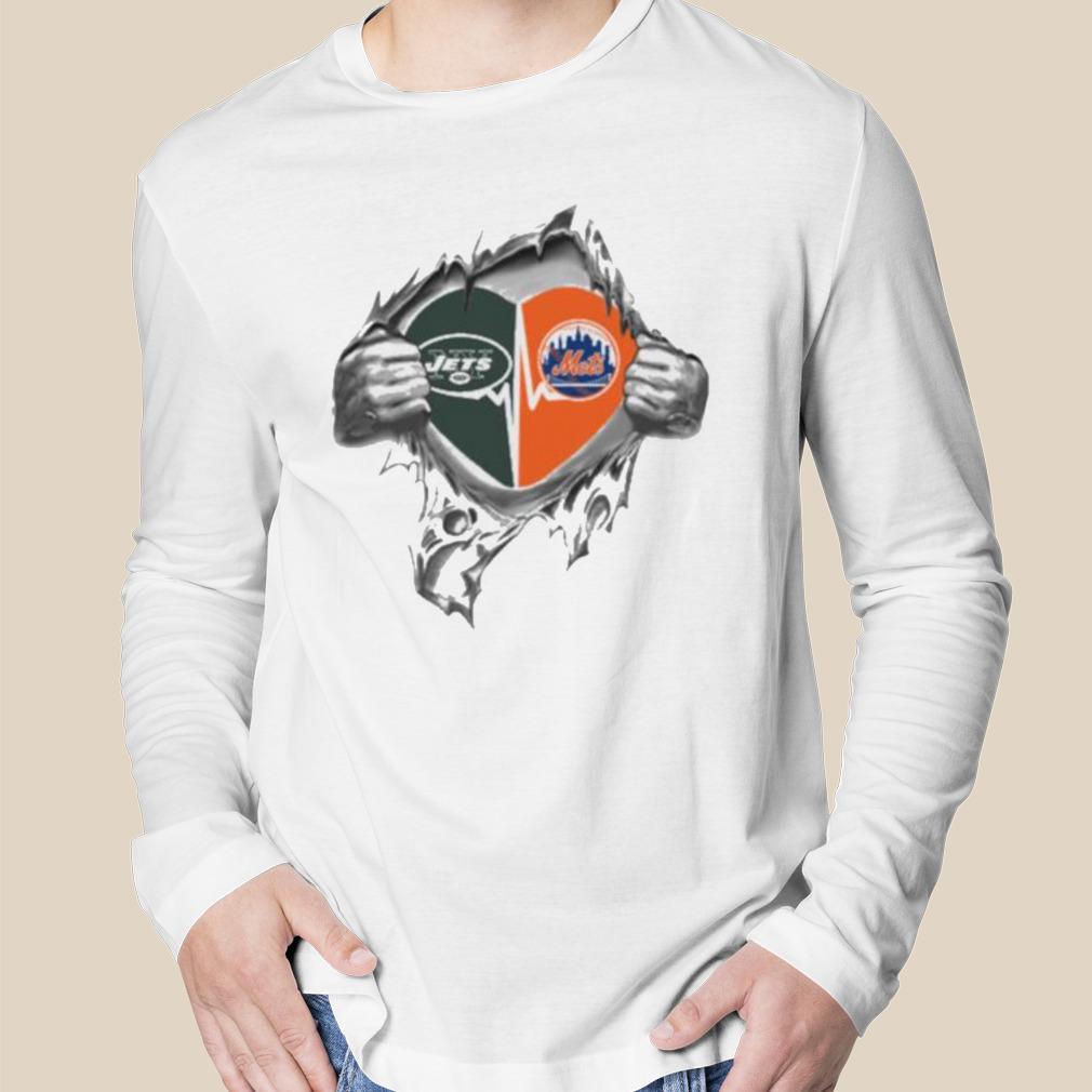 New York Jets And New York Mets Skull Heart T Shirts, Hoodies