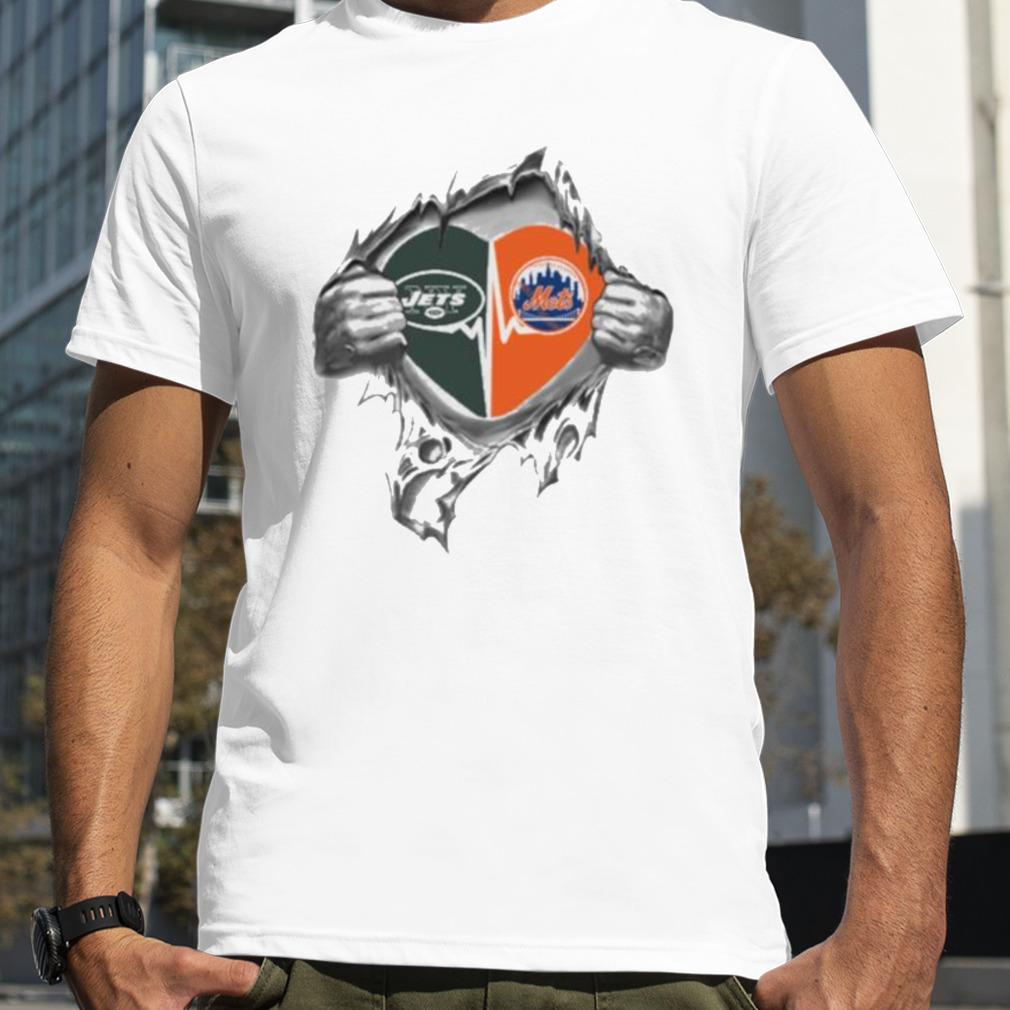 New York Jets And New York Mets Skull Heart T Shirts, Hoodies