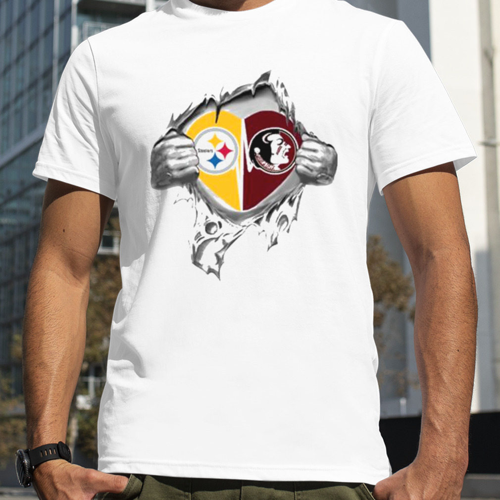 Blood Inside Me Pittsburgh Steelers And Florida State Seminoles 2023 Shirt