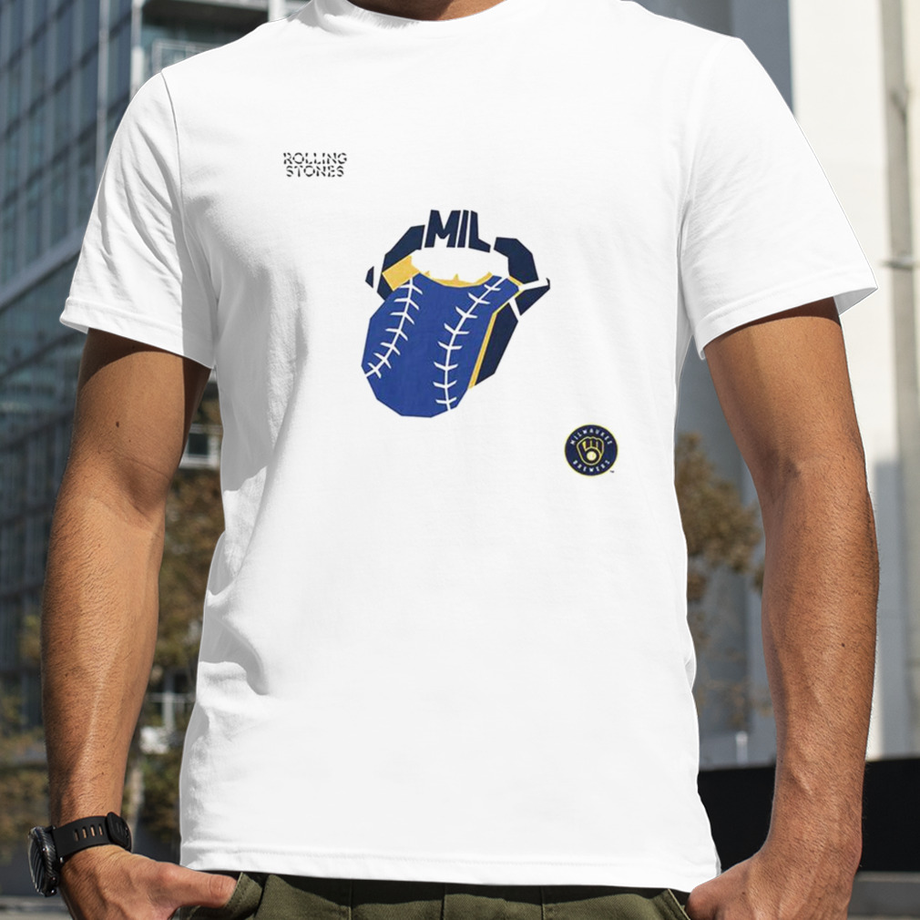 The Rolling Stones x Milwaukee Brewers Vinyl MLB Hackney Diamonds Limited  Edition Vintage T-Shirt - Mugteeco