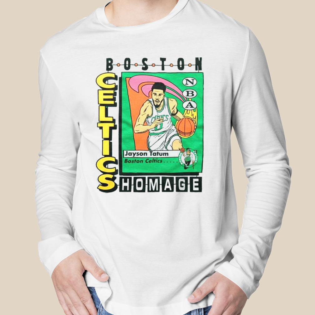 Boston Celtics Comic Book Jayson Tatum T-Shirt from Homage. | Green | Vintage Apparel from Homage.