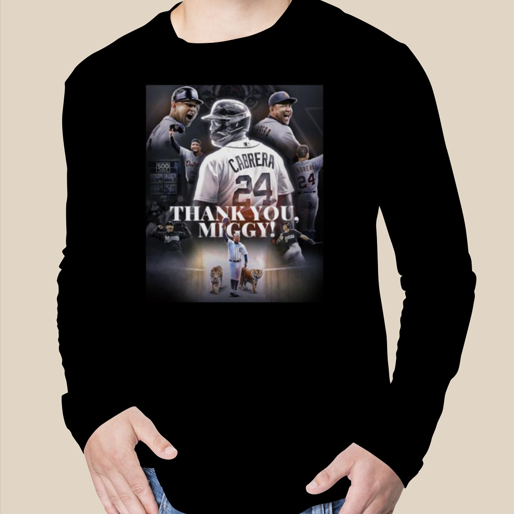 Official Detroit tigers thank you miggy forever T-shirt, hoodie