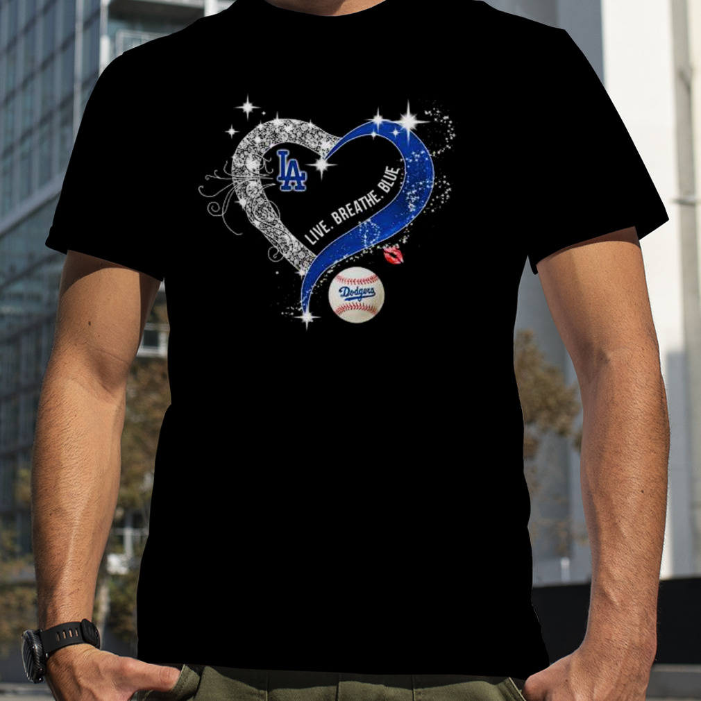 Los Angeles Dodgers Way To Go Dodgers Diamond Heart t-shirt