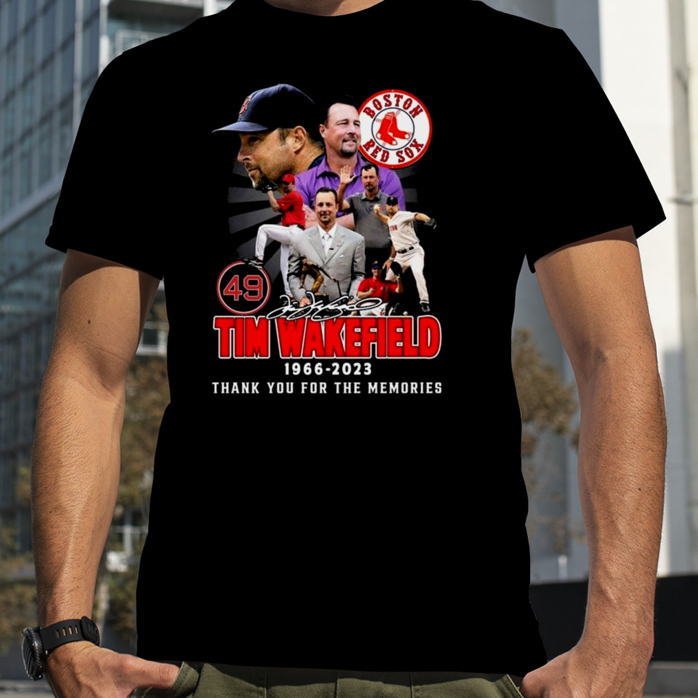 Tim Wakefield 49 Boston Red Sox 1966 2023 Memories T-shirt