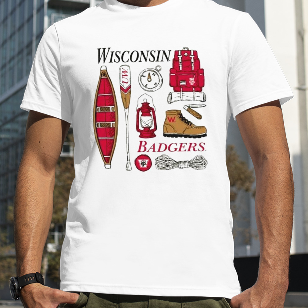 Wisconsin Badgers Comfort Wash Camping Trip T-Shirt