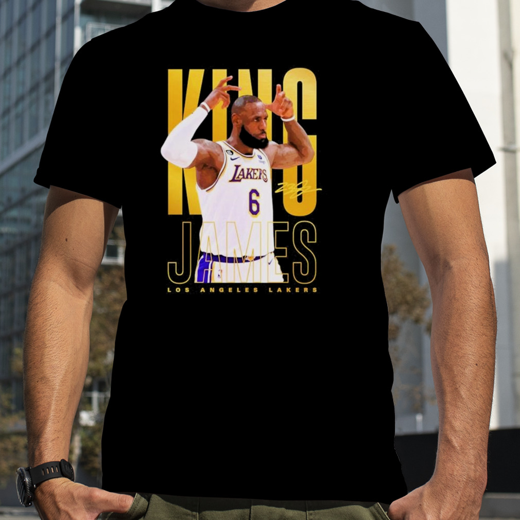 Original king Lebron James Los Angeles Lakers signature shirt