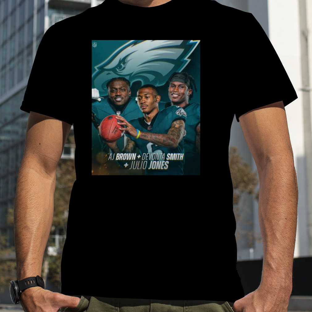 Aj Brown Devonta Smith and Julio Jones Fly Eagles Fly Shirt