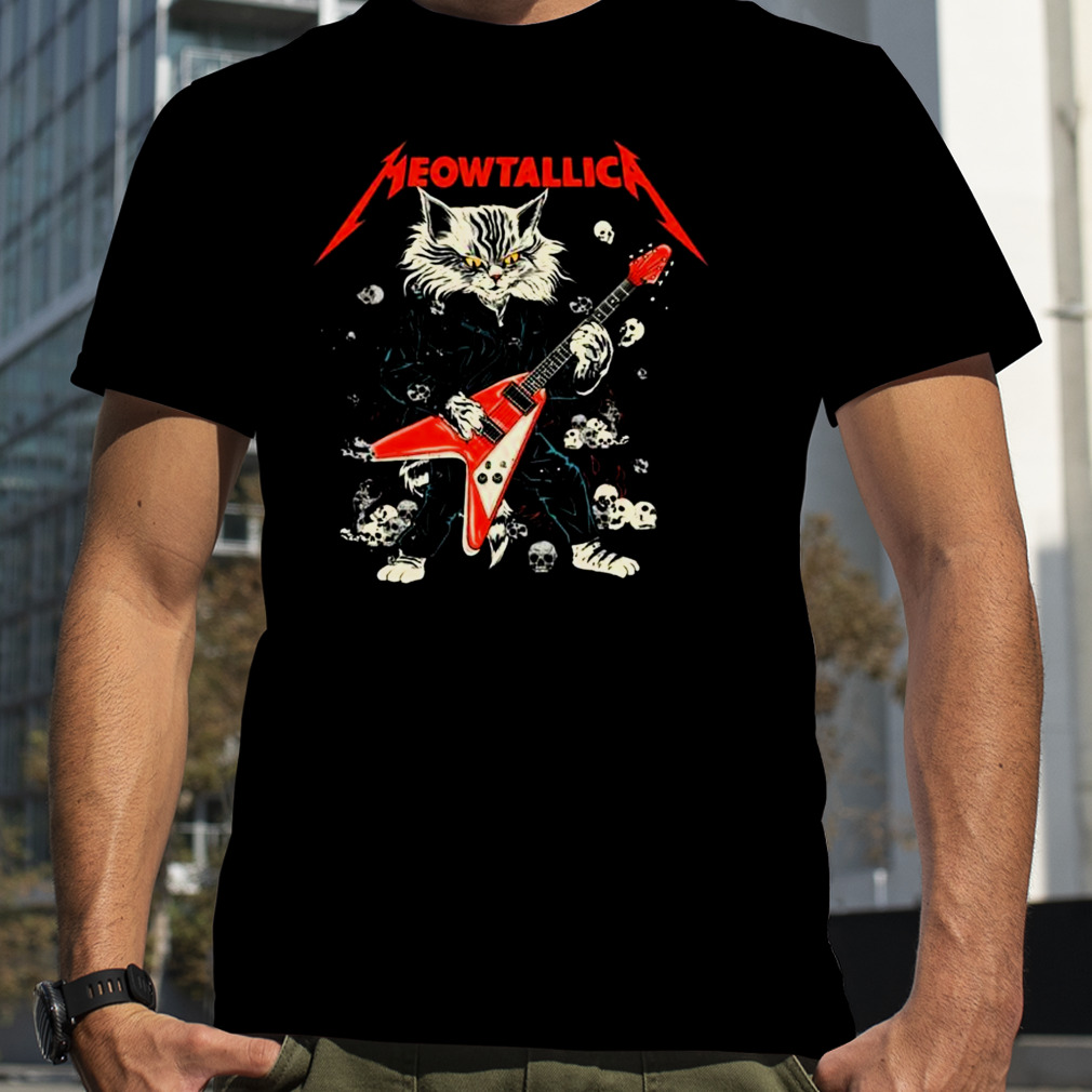 Cat Meowtallica Metallica Play Guitar T-Shirt