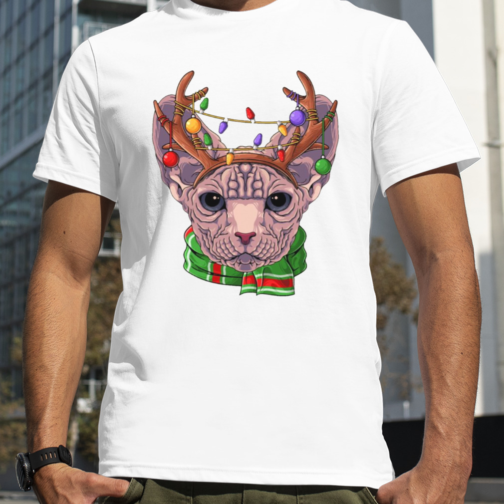 Sphynx Cat Meow Awesome Merry Christmas shirt