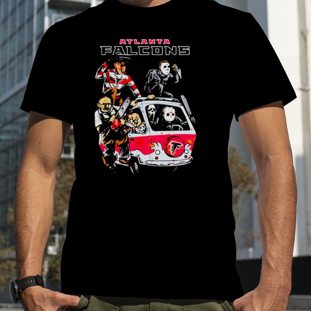 Atlanta Falcons Halloween Killers character on the bus shirt