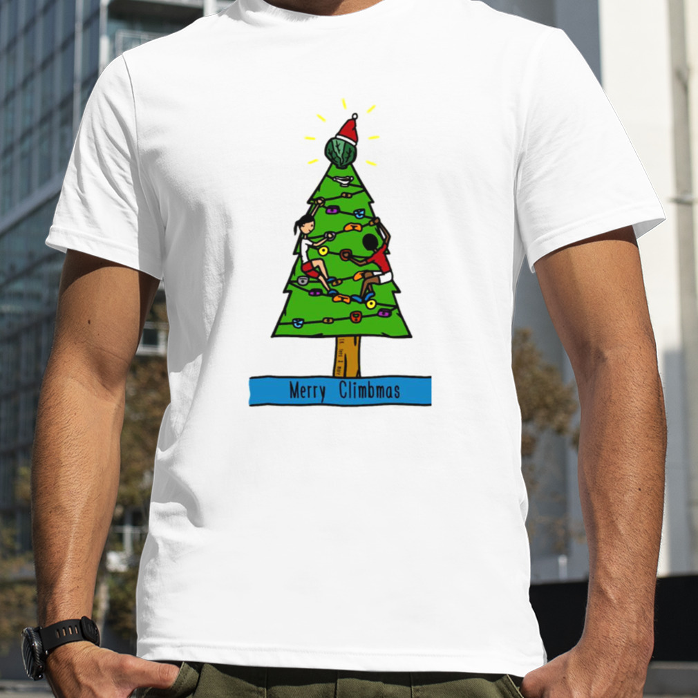 Climbing Bouldering Christmas Tree Vegetarian Version shirt