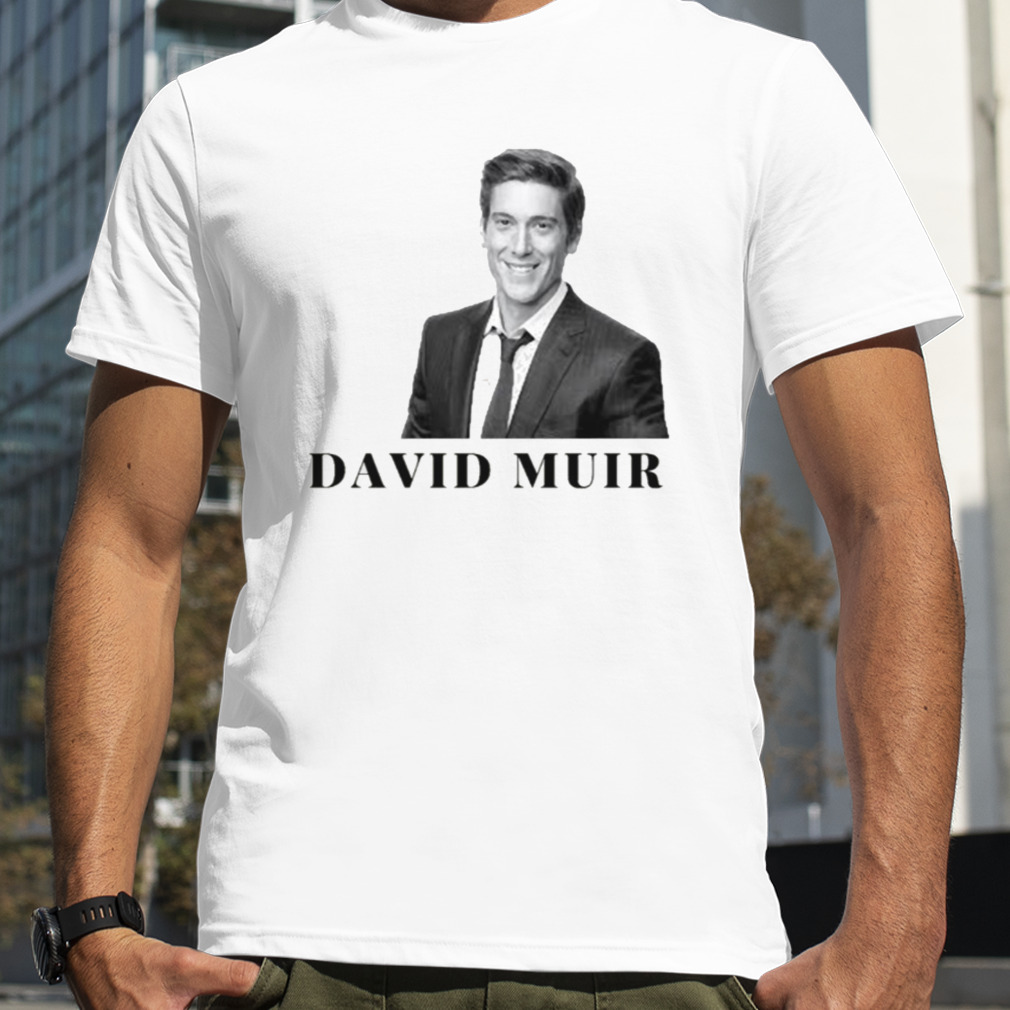 David Muir Black And White shirt