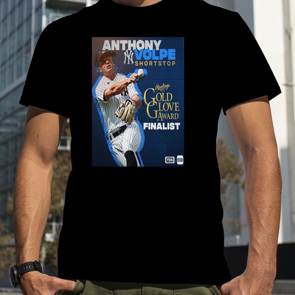 New York Yankees Anthony Volpe 2023 American League Shortstop Gold Glove Finalist T-shirt