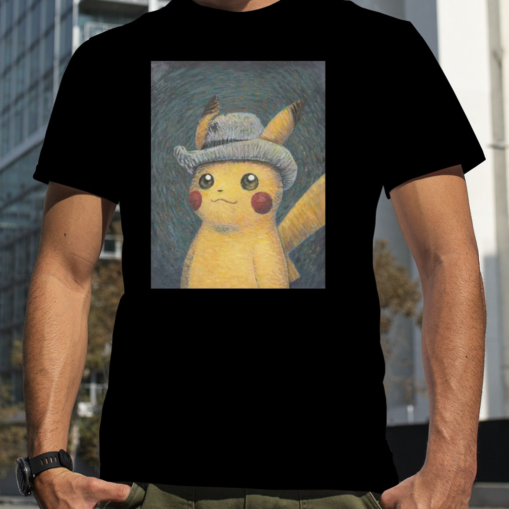 Pokemon x Van Gogh Museum Pikachu Portrait Inspired By Van Gogh Self Portrait T-Shirt