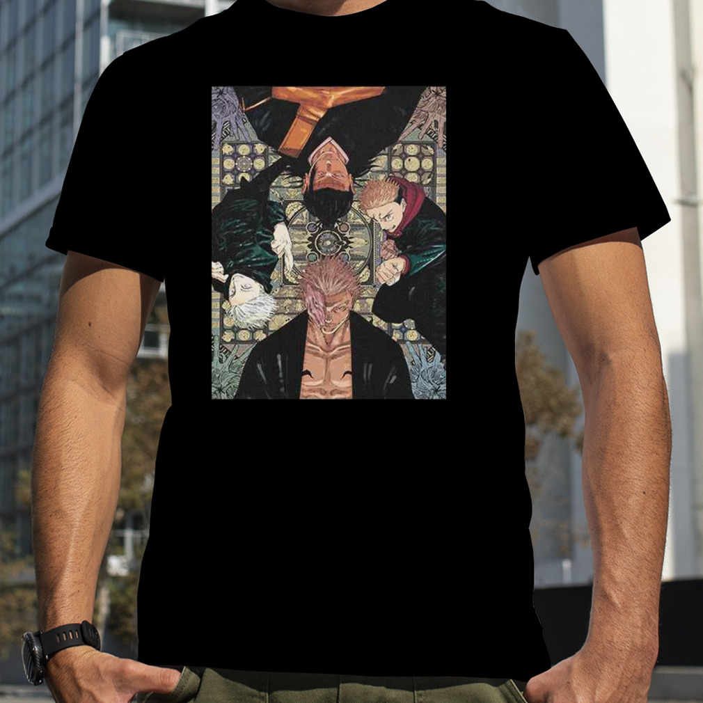 Itadori Yuji x Ryomen Sukuna x Gojo Satoru x Kenjaku Jujutsu Kaisen Mandala Style T-Shirt