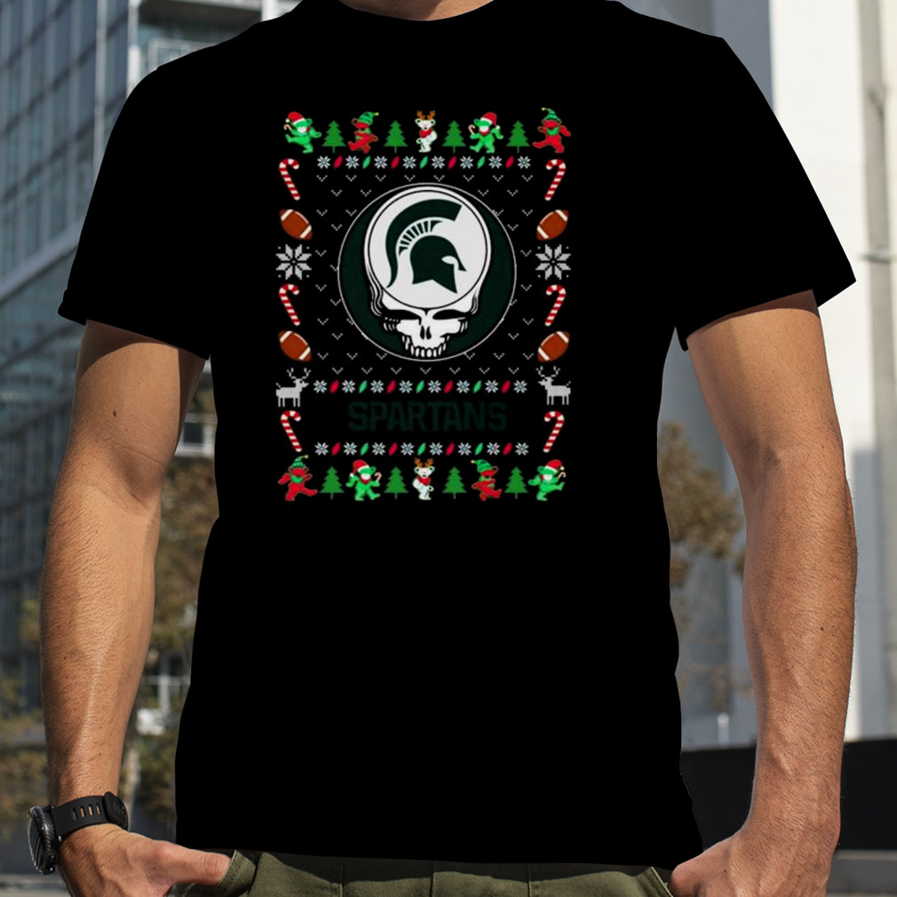 Michigan State Spartans Grateful Dead Ugly Christmas Sweatshirt