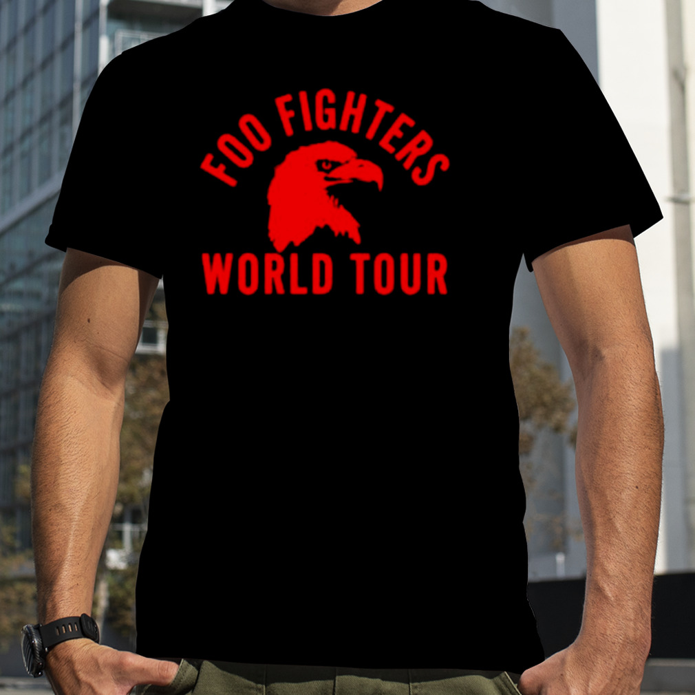 Owen Shroyer wearing foo fighters world tour shirt