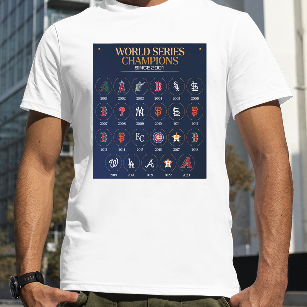 MLB World Series 2023 The Next Champions Arizona Diamondbacks World Series Champions List Since 2001 T-Shirt