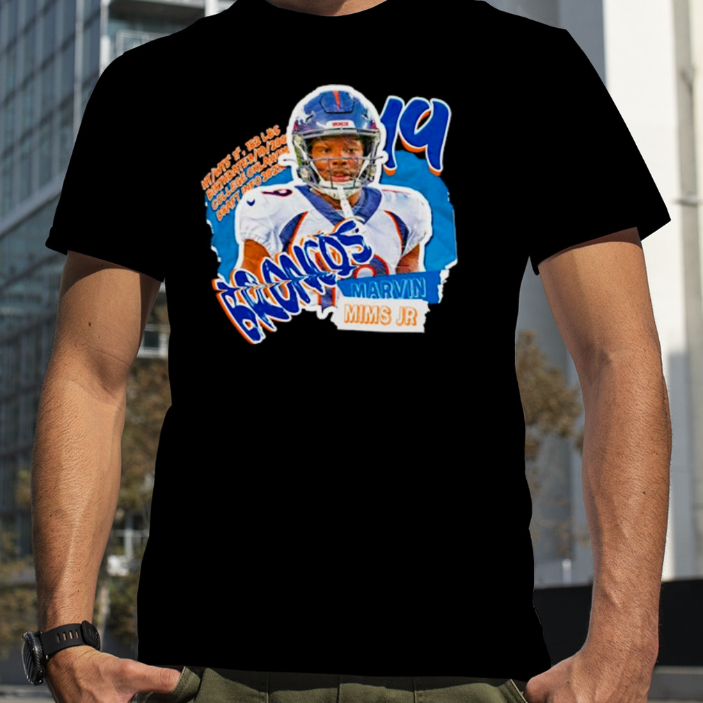 Marvin Mims Jr football Paper Poster Broncos shirt