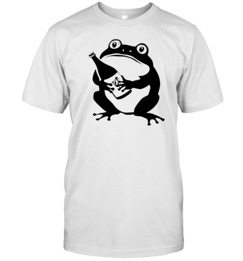 Frog Holding Wine Washed  Classic Men's T-shirt