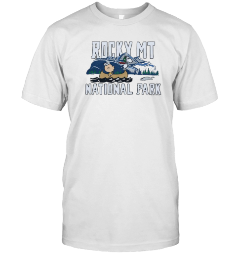 Peanuts Charlie Brown X Rocky Mountain National Park 2025 Retro Painting  Classic Men's T-shirt