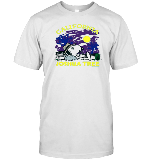 Peanuts Snoopy X Joshua Tree National Park 2025 Retro Painting  Classic Men's T-shirt